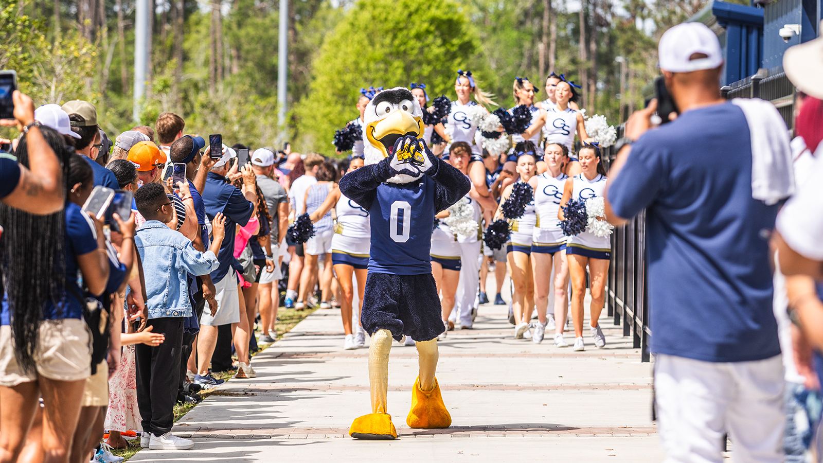 Students attending an on-campus Georgia Southern event